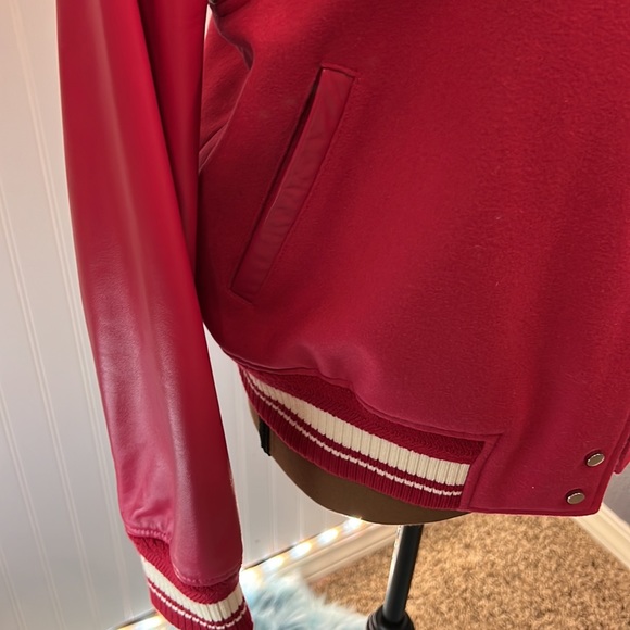NWOT! Red Mens MCM Varsity Jacket/Vest! Size Medium! - Picture 5 of 11